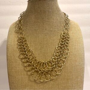 Artisan Nikolis Creation Gold Circle Chain Necklace handmade- Athens, Greece NWT